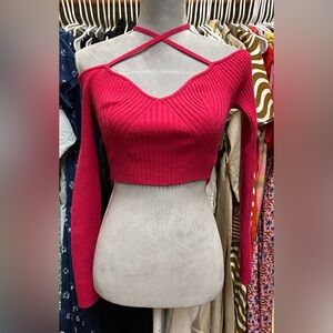 NWOT du paradis knitted cropped top